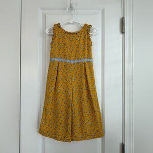 Janie and Jack Girls Floral Ruffle Trim Jumpsuit Sun Shower Floral Size 2T